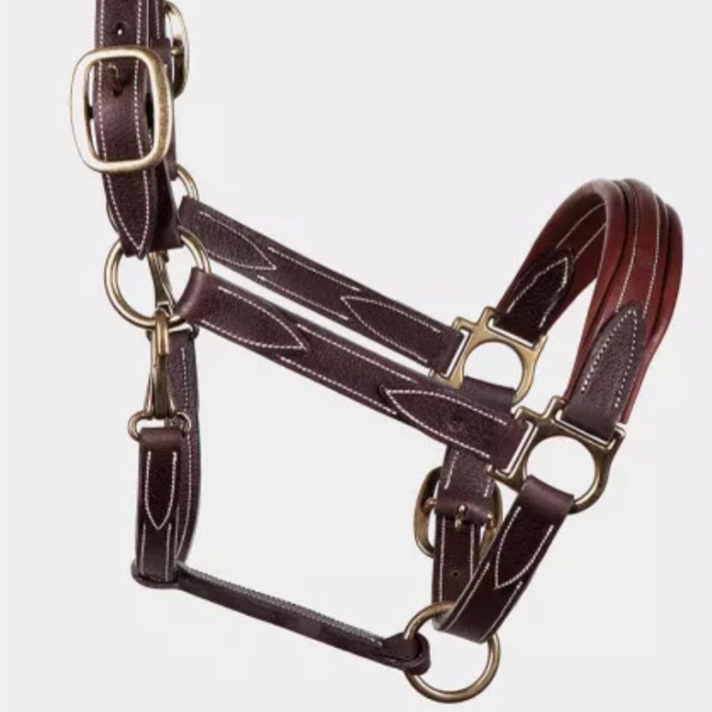 Brand new with tag Devocoux halter. Havane leather. Size M